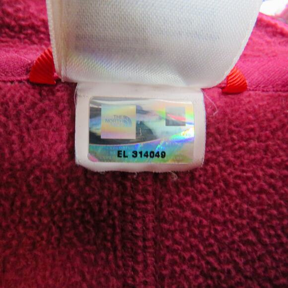 The North Face Polartec Raspberry Pink Full Zip Hooded Jacket Small - Picture 12 of 13